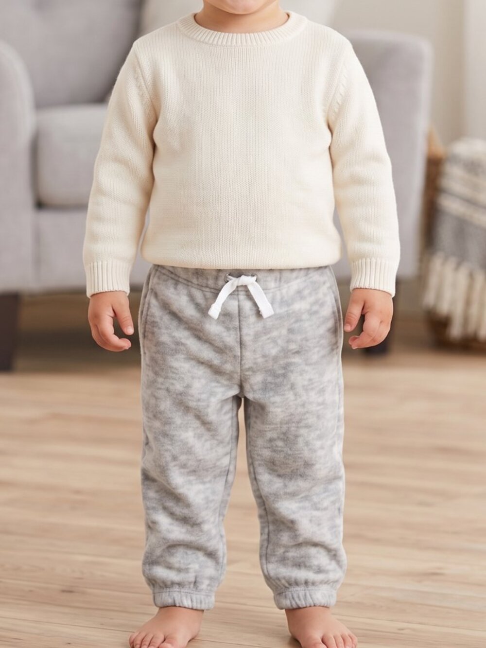NWT Carter's Baby Girl Heather Gray Fleece-Feel Pull-On Jogger Pants | 24 Months